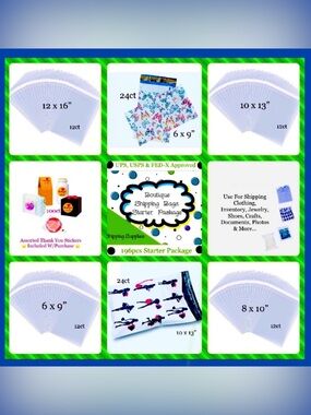 Boutique Shipping Cello~Poly Bag’s Bundle 196pc starter package⭐️100~Stickers 🆕